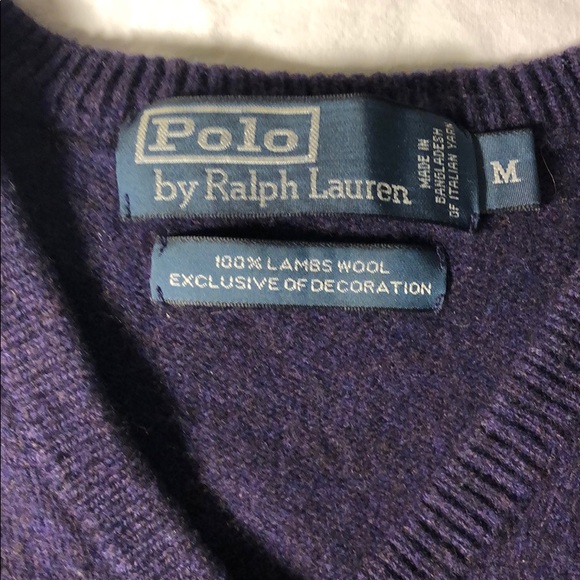 Vintage Men’s lambs wool polo sweater - Picture 2 of 5